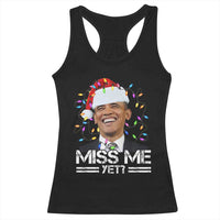 Funny Christmas Obama Racerback Tank Top Funny Santa Xmas Light - Wonder Print Shop