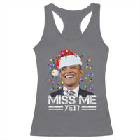 Funny Christmas Obama Racerback Tank Top Funny Santa Xmas Light - Wonder Print Shop