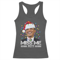 Funny Christmas Obama Racerback Tank Top Funny Santa Xmas Light - Wonder Print Shop