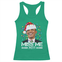 Funny Christmas Obama Racerback Tank Top Funny Santa Xmas Light - Wonder Print Shop