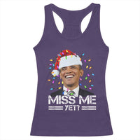 Funny Christmas Obama Racerback Tank Top Funny Santa Xmas Light - Wonder Print Shop