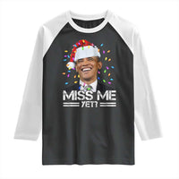 Funny Christmas Obama Raglan Shirt Funny Santa Xmas Light - Wonder Print Shop