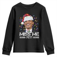 Funny Christmas Obama Youth Sweatshirt Funny Santa Xmas Light - Wonder Print Shop