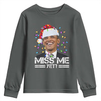 Funny Christmas Obama Youth Sweatshirt Funny Santa Xmas Light - Wonder Print Shop