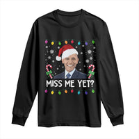 Funny Obama Ugly Xmas Long Sleeve Shirt Funny Santa Xmas Light - Wonder Print Shop