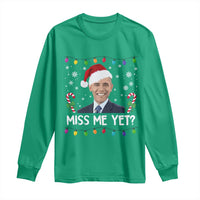 Funny Obama Ugly Xmas Long Sleeve Shirt Funny Santa Xmas Light - Wonder Print Shop