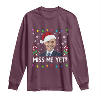 Funny Obama Ugly Xmas Long Sleeve Shirt Funny Santa Xmas Light - Wonder Print Shop