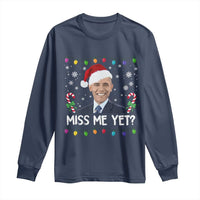 Funny Obama Ugly Xmas Long Sleeve Shirt Funny Santa Xmas Light - Wonder Print Shop