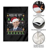 Funny Obama Ugly Xmas Garden Flag Miss Me Yet Pajamas Ugly - Wonder Print Shop