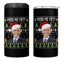 Funny Obama Ugly Xmas 4 in 1 Can Cooler Tumbler Miss Me Yet Pajamas Ugly - Wonder Print Shop