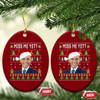 Funny Obama Ugly Xmas Ceramic Ornament Miss Me Yet Pajamas Ugly - Wonder Print Shop