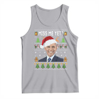 Funny Obama Ugly Xmas Tank Top Miss Me Yet Pajamas Ugly - Wonder Print Shop