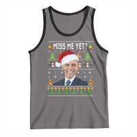 Funny Obama Ugly Xmas Tank Top Miss Me Yet Pajamas Ugly - Wonder Print Shop