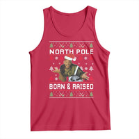 Funny Ugly Christmas Tank Top Fresh North Pole Born and Raised Prince - Wonder Print Shop