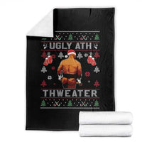 Funny Christmas Throw Blanket Merry Chrithmith Ugly Ath Thweater Tyson - Wonder Print Shop