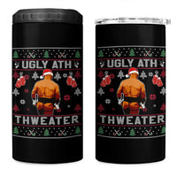 Funny Christmas 4 in 1 Can Cooler Tumbler Merry Chrithmith Ugly Ath Thweater Tyson - Wonder Print Shop