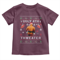 Funny Christmas Toddler T Shirt Merry Chrithmith Ugly Ath Thweater Tyson - Wonder Print Shop