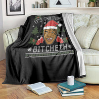 Funny Christmas Throw Blanket Merry Chrithmith Ath Thweater Tyson Professional Boxer Ugly Xmas - Wonder Print Shop