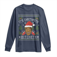 Funny Christmas Long Sleeve Shirt Merry Chrithmith Ath Thweater Tyson Professional Boxer Ugly Xmas - Wonder Print Shop