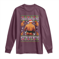 Merry Chrithmith Kith My Ath Funny Ugly Christmas Long Sleeve Shirt - Wonder Print Shop