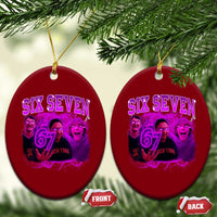 Funny Six Seven 6 7 Meme Ceramic Ornament The Mason 67 Kid Bootleg Gen Alpha Slang - Wonder Print Shop