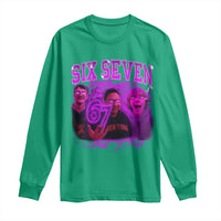 Funny Six Seven 6 7 Meme Long Sleeve Shirt The Mason 67 Kid Bootleg Gen Alpha Slang - Wonder Print Shop