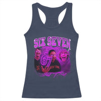 Funny Six Seven 6 7 Meme Racerback Tank Top The Mason 67 Kid Bootleg Gen Alpha Slang - Wonder Print Shop