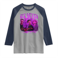 Funny Six Seven 6 7 Meme Raglan Shirt The Mason 67 Kid Bootleg Gen Alpha Slang - Wonder Print Shop