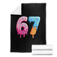 67 Ice Cream Drip Meme Throw Blanket Funny Six Seven Gen Alpha Slang - Wonder Print Shop
