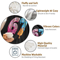 67 Ice Cream Drip Meme Throw Blanket Funny Six Seven Gen Alpha Slang - Wonder Print Shop