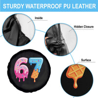 67 Ice Cream Drip Meme Spare Tire Cover Funny Six Seven Gen Alpha Slang - Wonder Print Shop