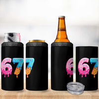 67 Ice Cream Drip Meme 4 in 1 Can Cooler Tumbler Funny Six Seven Gen Alpha Slang - Wonder Print Shop