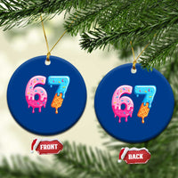 67 Ice Cream Drip Meme Ceramic Ornament Funny Six Seven Gen Alpha Slang - Wonder Print Shop