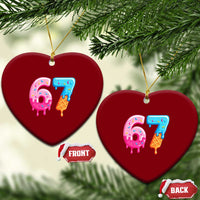 67 Ice Cream Drip Meme Ceramic Ornament Funny Six Seven Gen Alpha Slang - Wonder Print Shop