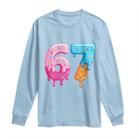 67 Ice Cream Drip Meme Long Sleeve Shirt Funny Six Seven Gen Alpha Slang - Wonder Print Shop