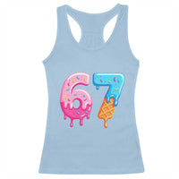 67 Ice Cream Drip Meme Racerback Tank Top Funny Six Seven Gen Alpha Slang - Wonder Print Shop