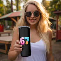 67 Ice Cream Drip Meme Skinny Tumbler Funny Six Seven Gen Alpha Slang - Wonder Print Shop