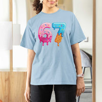 67 Ice Cream Drip Meme T Shirt For Women Funny Six Seven Gen Alpha Slang - Wonder Print Shop