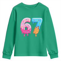 67 Ice Cream Drip Meme Youth Sweatshirt Funny Six Seven Gen Alpha Slang - Wonder Print Shop