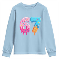 67 Ice Cream Drip Meme Youth Sweatshirt Funny Six Seven Gen Alpha Slang - Wonder Print Shop
