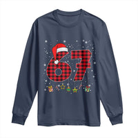 67 Christmas Long Sleeve Shirt Funny Six Seven 6 7 Meme Gen Alpha Slang - Wonder Print Shop