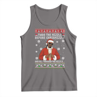 Funny Rapper Christmas Tank Top Gangsta Twas the Nizzle Before Chrismizzle Ugly Xmas - Wonder Print Shop