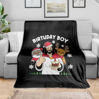 Birthday Boy Jesus Christmas Throw Blanket Christian Xmas - Wonder Print Shop