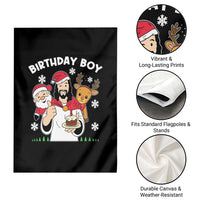 Birthday Boy Jesus Christmas Garden Flag Christian Xmas - Wonder Print Shop
