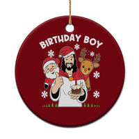 Birthday Boy Jesus Christmas Ceramic Ornament Christian Xmas - Wonder Print Shop