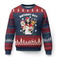 Birthday Boy Jesus Xmas Ugly Christmas Sweater Christian Xmas - Wonder Print Shop