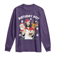 Birthday Boy Jesus Christmas Long Sleeve Shirt Christian Xmas - Wonder Print Shop