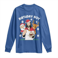 Birthday Boy Jesus Christmas Long Sleeve Shirt Christian Xmas - Wonder Print Shop