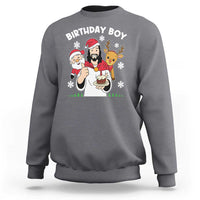 Birthday Boy Jesus Christmas Sweatshirt Christian Xmas - Wonder Print Shop