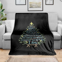 Jesus Names Christmas Tree Throw Blanket Christian Bible Verse Xmas - Wonder Print Shop